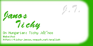 janos tichy business card